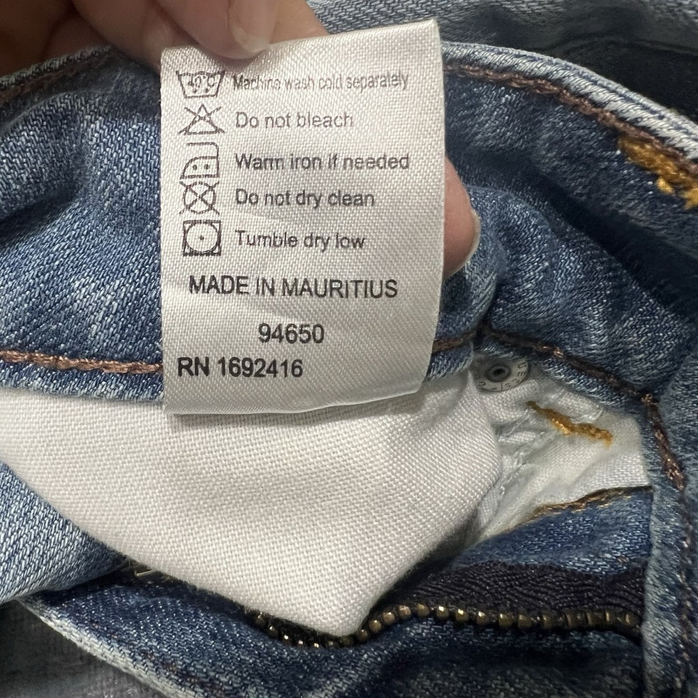 Guess Premium Daredevil Boot Cut Jeans Womens Tag:30/34 (30x32) Blue Low Rise - Picture 4 of 8